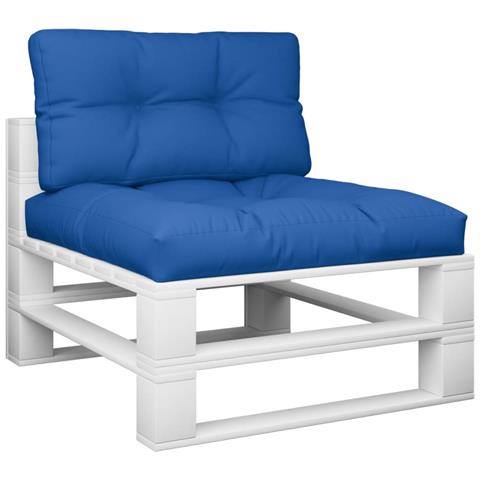 Cuscini Per Pallet 2 Pz Blu Reale In Tessuto - Foto 3