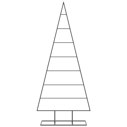 Albero Di Natale Decorativo In Metallo Nero 150 Cm - Foto 3