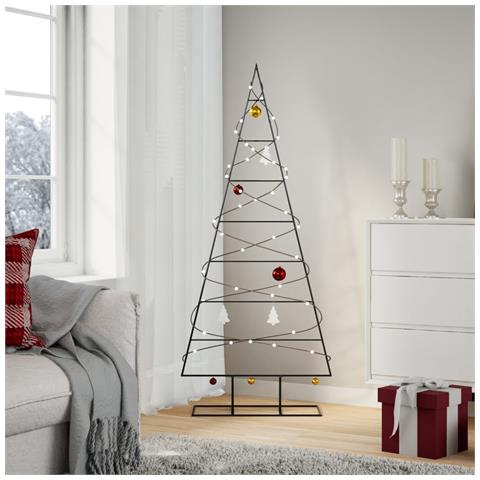 Albero Di Natale Decorativo In Metallo Nero 150 Cm - Foto 1