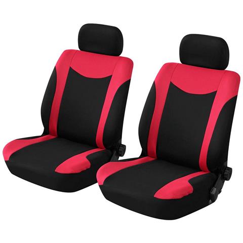 Coppia Coprisedili Anteriori Uranus Colore Nero / Rosso - Foto 1