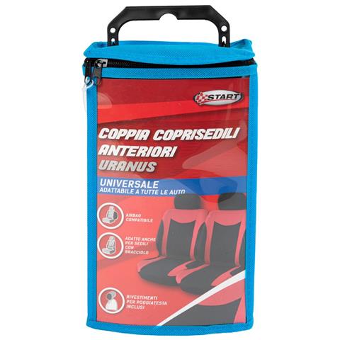 Coppia Coprisedili Anteriori Uranus Colore Nero / Rosso - Foto 2