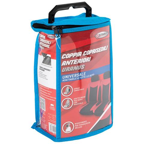 Coppia Coprisedili Anteriori Uranus Colore Nero / Rosso - Foto 3