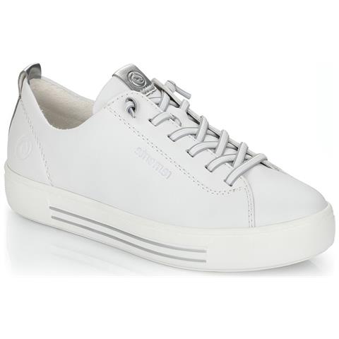 White Casual Closed Sport Shoe Sneakers Pelle Scarpe Donna Bianco Eu 38, D0913-80 - Foto 2