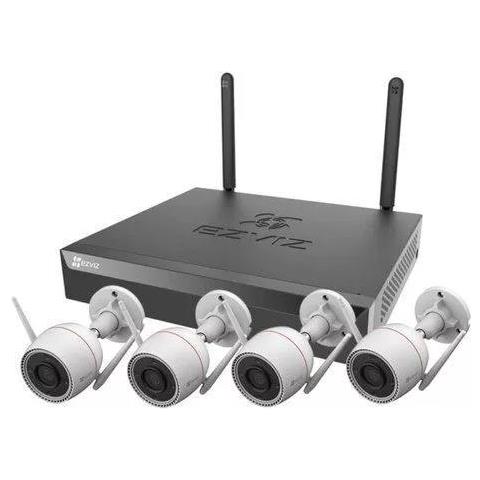 Kit 4 telecamere IP Wireless da esterni 2K protezione IP67 con intelligenza artificiale in grado di riconoscere figure umane EZVIZ - CS-H3C NVR KIT - Foto 1