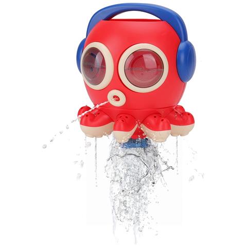 Giocattolo Da Bagno Per Bambini - Polpo Rosso Con Fontana Rotante Divertente E Sicuro - Foto 2