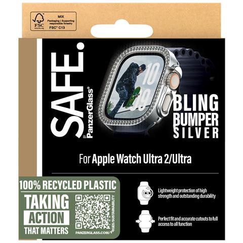 SAFE by PG Scrn Bump Silv Watch 45mm Trasparente - Foto 4