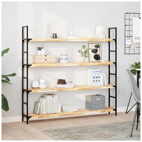 Piano Per Tavolo 140x20x4cm Rettangolare Legno Massello Acacia - Foto 3