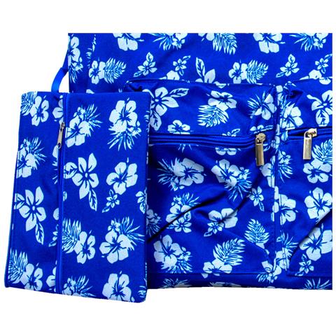 Borsa Mare Spiaggia Piscina Borsone Grande Tasca Portaoggetti Mod Malibu Borsa Blu - Foto 2