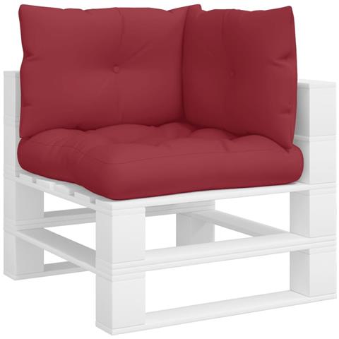 Cuscini Per Pallet 3 Pz Rosso Vino In Tessuto - Foto 2