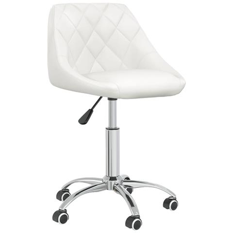 Sedie Da Pranzo Girevoli 6 Pz Bianche In Similpelle - Foto 1