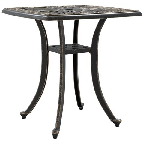 Tavolo Da Giardino Bronzo 53x53x53 Cm In Alluminio Pressofuso - Foto 1