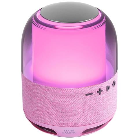 Marsgaming Ms-flow, Altoparlante Bluetooth 5.3 15w, Orbilight Rgb 360°, Driver Deepbass Da 57mm, Microsd, Rosa - Foto 1