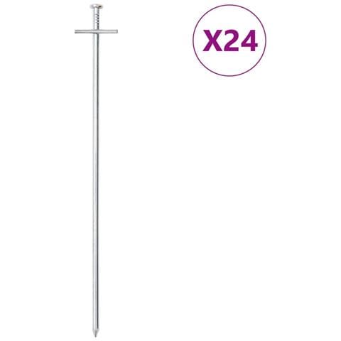 Picchetti per Tenda 24 pz 29,5 cm Ø6 mm in Acciaio Zincato - Foto 1