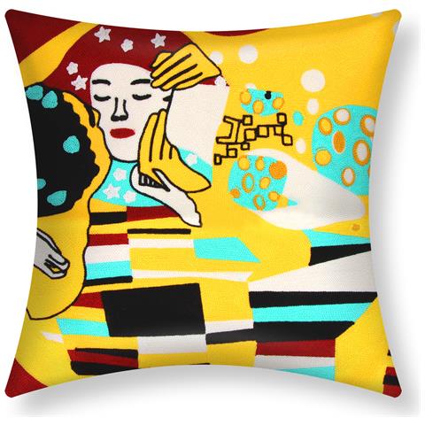 Set Di 2 Copricuscini Ricamati Art Stellia 45x45 Cm - Foto 1