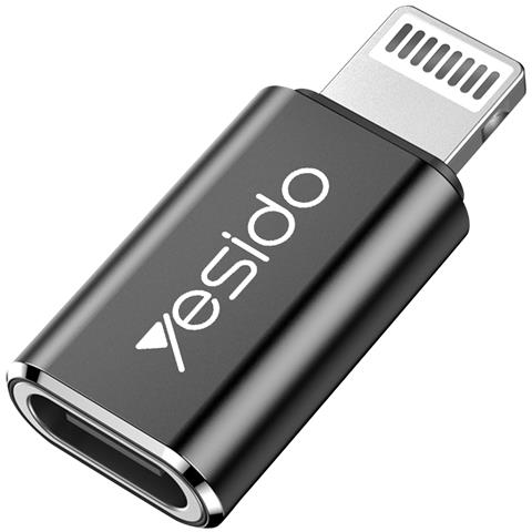 Adattatore Usb-c A Lightning Per Iphone Ipad Trasferimento E Ricarica Rapida, Nero / Argento - Foto 6