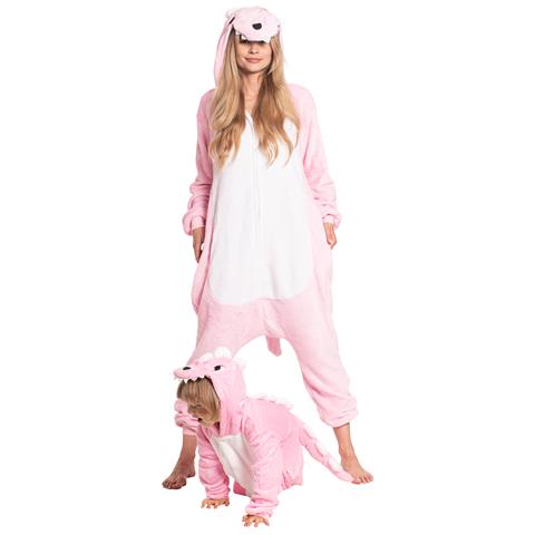 Pigiama Per Bambini Kigurumi Costume Onesie Dinosauro Rosa 115-125 - Foto 2