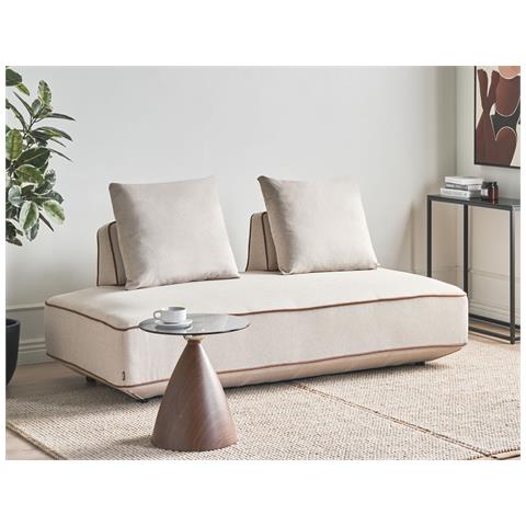 Chaise Longue Seillans Tessuto Beige Chiaro - Foto 1