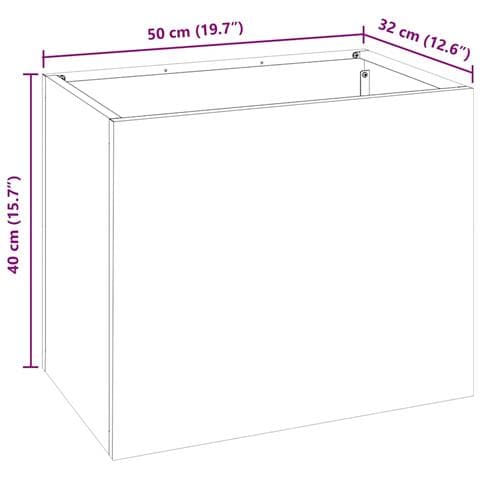 Vaso da giardino Bianco 50 x 32 x 40 cm - Foto 9