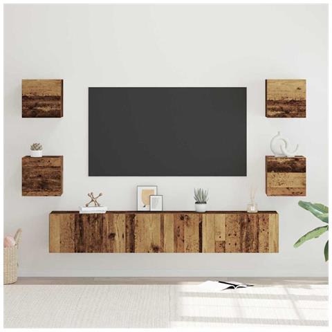 Set mobile TV 7 pcs Legno vecchio 60 x 30 x 30 cm - Foto 2