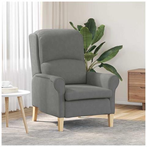 poltrona Grigio scuro 76 x 94 x 102 cm Microfibra - Foto 2