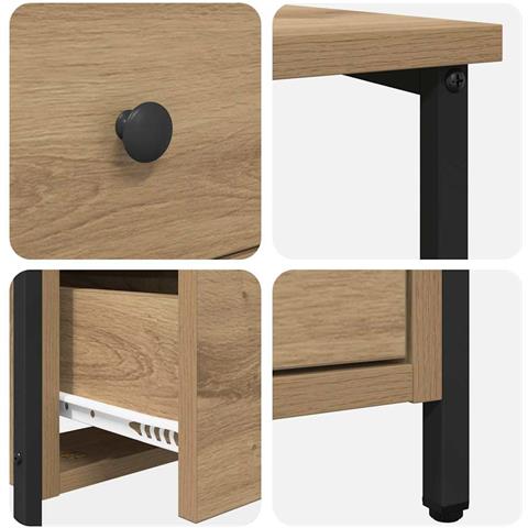 Armadio da Notte rovere artigianale 30 x 60 x 60 cm - Foto 9