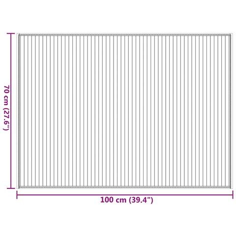 Tappeto Rettangolare Natura Chiaro 70x100 cm in Bambù - Foto 8