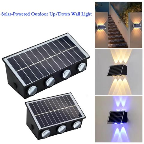 Wl19-8led Lampada Solare Da Parete Con Lente Convessa A Luce Calda Per Giardino E Patio - Foto 5