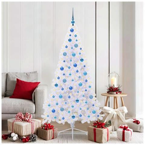 Albero di Natale artificiale Bianco 180 cm PVC e Acciaio - Foto 2