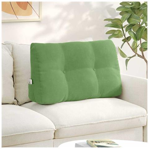 Cuscino per Schiena Verde chiaro 80 x 24 x 50 cm Velluto - Foto 2