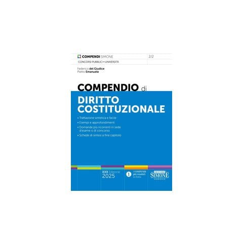 Federico Del Giudice - Compendio di diritto costituzionale. Nuova ediz. - Foto 1