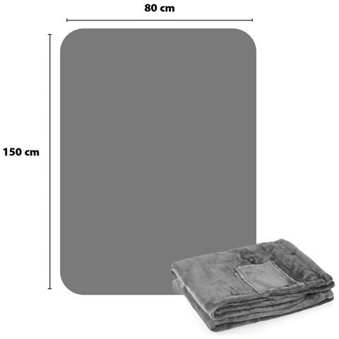 Coperta Riscaldante Senza Fili, 150 X 80 Cm, 3 Livelli Fino A 60 °c, Power Bank 5.000 Mah, Riscaldamento Rapido, Pile Lavabile, Portatile - Foto 2