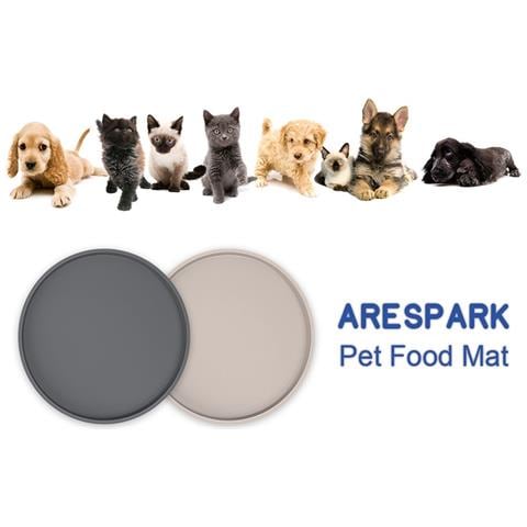 Set Da 2 Tappetini In Silicone Per Alimenti Per Animali Domestici - Antiscivolo E Impermeabili Gray - Foto 7