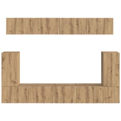 Set mobile TV 5 pcs Rovere artigianale Legno multistrato - Foto 9