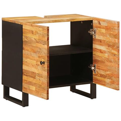 Armadio per Lavabo da Bagno con porta Naturale 62 x 33 x 58 cm - Foto 2