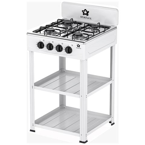 Cucina Portatile Fornello Campeggio Gas 4 fuochi 60cm Bianco CUCINOTTO-W - Foto 1