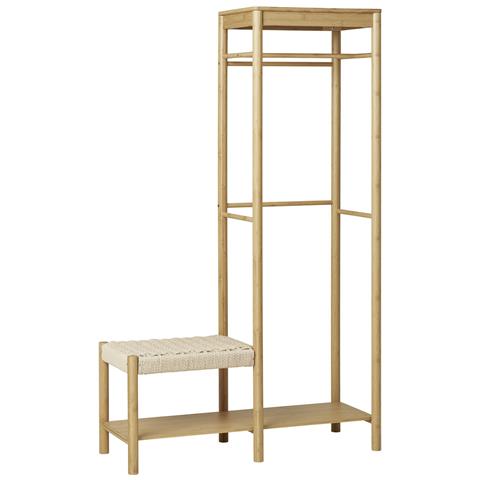 Mobile Ingresso Ember-marrone-bamboo-95x36x165 Cm - Foto 2