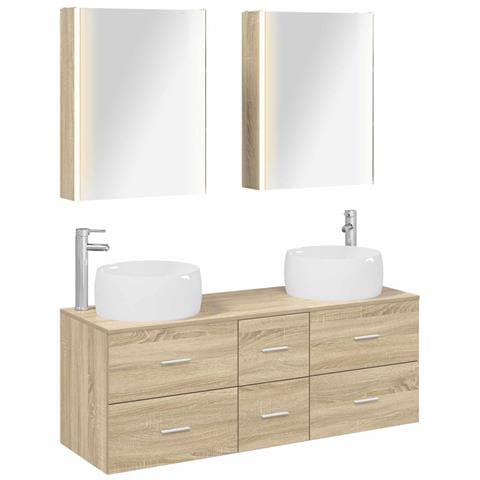 Set di mobili per il bagno 5 pcs Rovere Sonoma - Foto 1