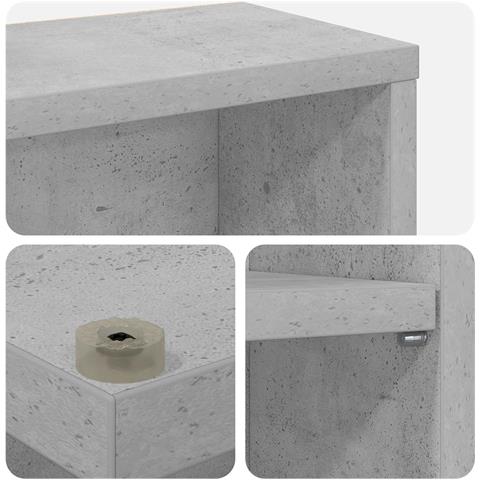 Mobile per CD 2 pz Grigio Cemento 33 x 23,5 x 175 cm - Foto 9