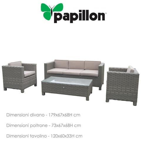 Salotto arredo giardino in polyrattan con cuscini mod. Palmarola 4 posti - Foto 6