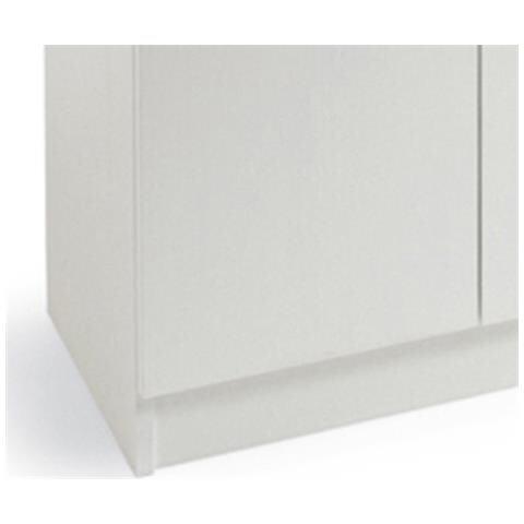 Armadio Scarpiera Multiuso Bianco In Legno Nobilitato 2 Ante H130x71x38 - Foto 2