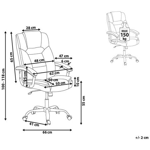 Sedia Da Ufficio In Ecopelle Beige - Sedia Da Gaming - Advance - Foto 30