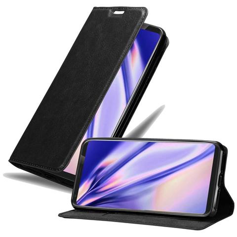 Custodia Compatibile Con Lg V35 In Nero Di Notte - Coperchio Protettiva Con Chiusura Magnetica, Funzione Stand E Tasca Per Le Carte - Foto 1