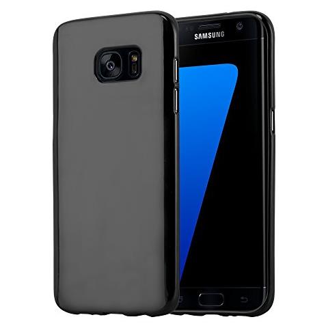 Custodia Compatibile Con Samsung Galaxy S7 Edge In Jelly Nero - Coperchio Protettivo In Silicone Tpu Flessibile - Foto 2