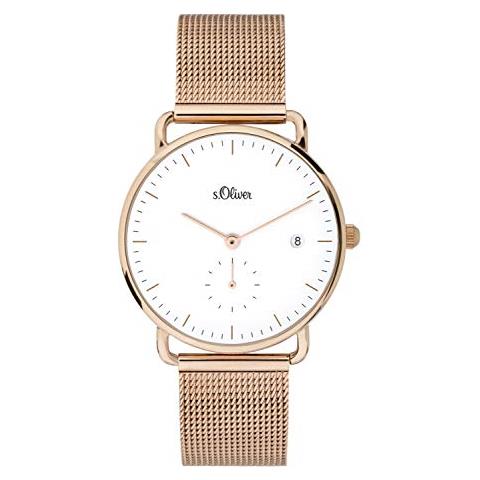 Orologio Analogico Quarzo Donna Con Cinturino In Acciaio Inossidabile Massiccio So-3715-mq - Foto 1