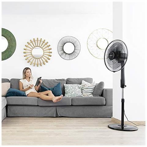 Ventilatori A Piantana Energy Silence 620 Max Flow Smart. 45 Cm (18 Pollici), 6 Pale, Potenza 70w, Motore In Rame, 3 Velocità, Oscillazione 75º, Altezza Regolabile, Timer - Foto 2