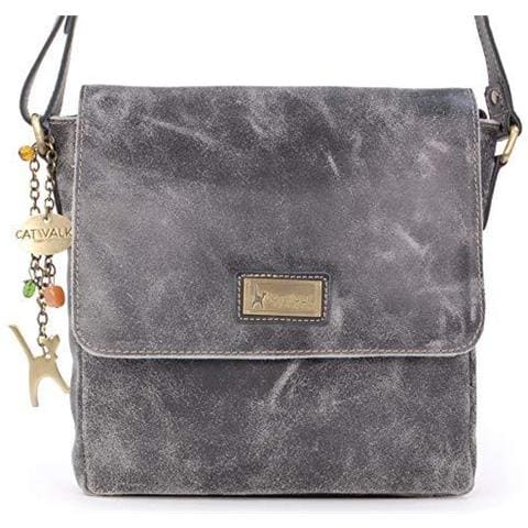 Catwalk Collection Borse - Ladies In Pelle Distressed Messenger Bag - Organizzatore Borsa Donna Croce Body Work - Tablet Borsa Ipad - Sabine M - Nero - Foto 2