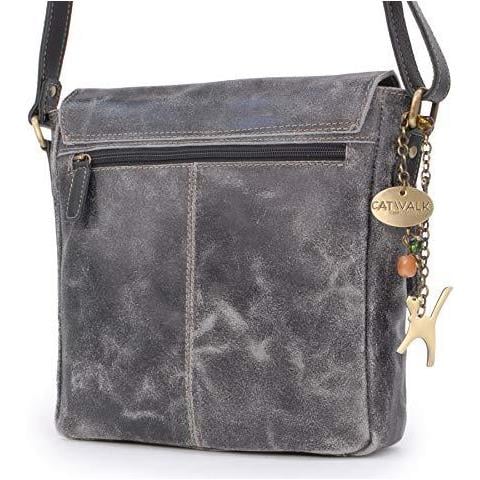 Catwalk Collection Borse - Ladies In Pelle Distressed Messenger Bag - Organizzatore Borsa Donna Croce Body Work - Tablet Borsa Ipad - Sabine M - Nero - Foto 4