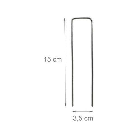 Protezione Pioli Set Di 25 Acciaio Smussato Punte Drive In Il 15 Cm Di Lunghezza Acciaio Zincato Argento - Foto 2
