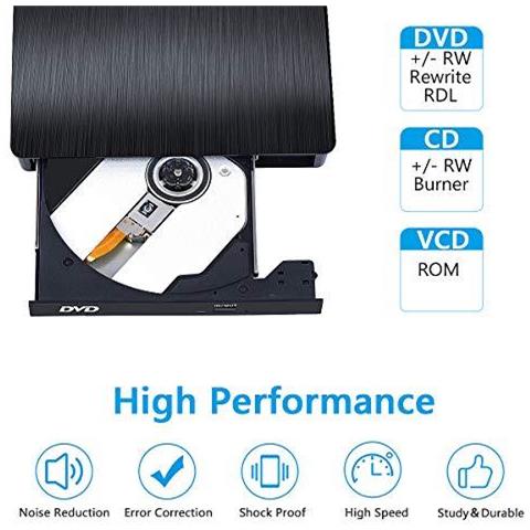 Cd Drive Esterno Usb 3.0 Cd Portatile Dvd - Rw Slim Dvd Masterizzatore Cd Rom Burner Per Il Computer Portatile Desktop Pc Windows 108 Xp E Linux Os Apple Mac Macbook Pro - Foto 4