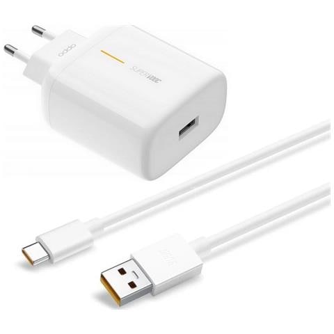 Caricabatterie Originale Per Casa Usb Super Vooc Vca7gach 65w Con Cavo Type-c D301 White - Foto 2